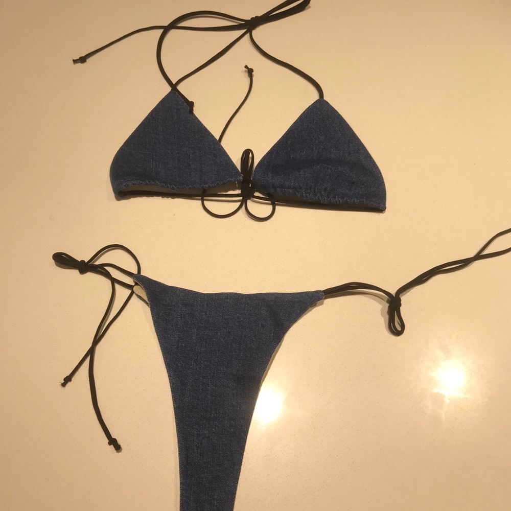 Los Angeles apparel denim bikini set